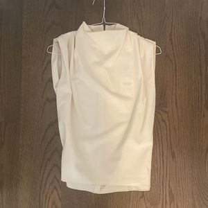 Zara sleeveless off white/ cream work blouse.